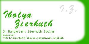 ibolya zierhuth business card